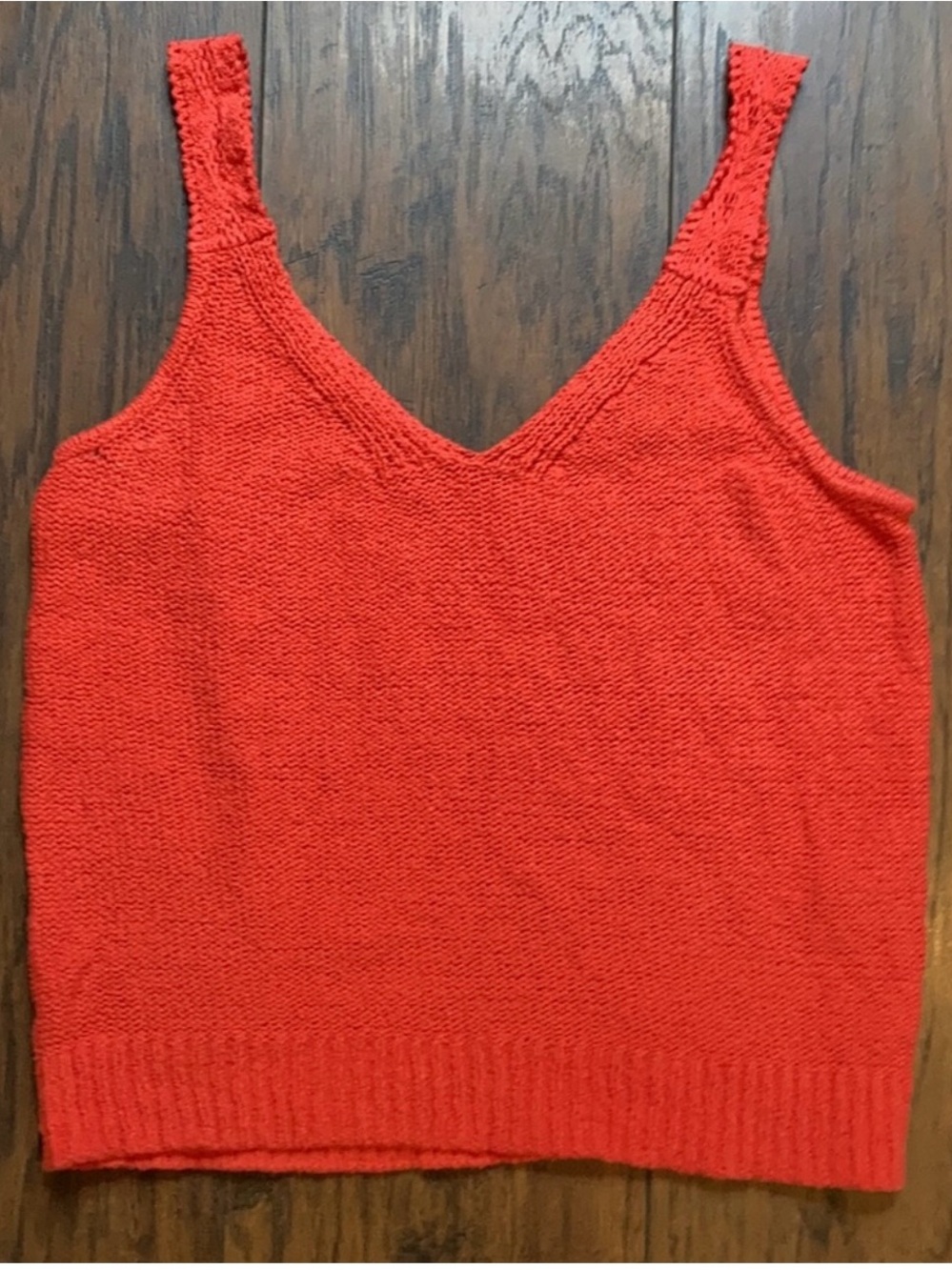 Madewell V-Neck Knit Coral Tank - Size M